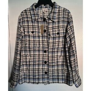 Pablo Tweed Unlined Plaid Jacket Size 2T/ M  New With Tags